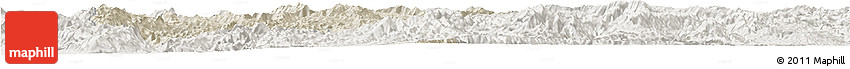 Shaded Relief Horizon Map of Changning, lighten