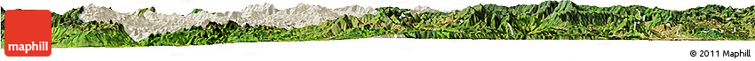 Shaded Relief Horizon Map of Changning, satellite outside