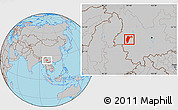 Gray Location Map of Changning