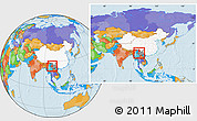 Political Location Map of Changning, highlighted country, highlighted parent region, within the entire country