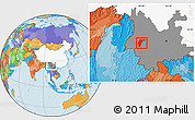 Political Location Map of Changning, highlighted country, highlighted parent region