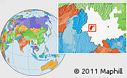 Political Location Map of Changning, highlighted parent region