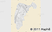 Classic Style Map of Changning, single color outside