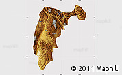 Physical Map of Changning, cropped outside
