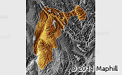 Physical Map of Changning, desaturated