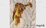 Physical Map of Changning, lighten