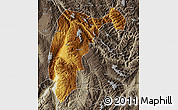 Physical Map of Changning, semi-desaturated