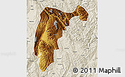 Physical Map of Changning, shaded relief outside