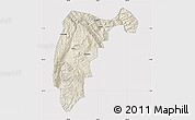 Shaded Relief Map of Changning, cropped outside