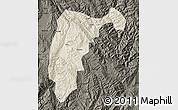 Shaded Relief Map of Changning, darken