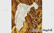 Shaded Relief Map of Changning, physical outside