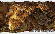 Physical Panoramic Map of Changning, darken