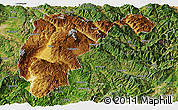 Physical Panoramic Map of Changning, satellite outside