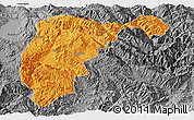 Political Panoramic Map of Changning, desaturated