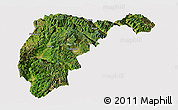 Satellite Panoramic Map of Changning, cropped outside