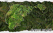 Satellite Panoramic Map of Changning, darken