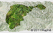 Satellite Panoramic Map of Changning, lighten