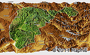 Satellite Panoramic Map of Changning, physical outside