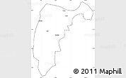 Blank Simple Map of Changning, cropped outside