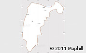 Classic Style Simple Map of Changning, cropped outside
