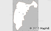 Gray Simple Map of Changning, cropped outside