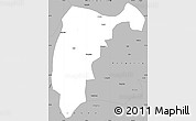 Gray Simple Map of Changning