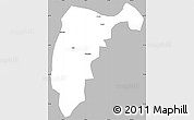 Gray Simple Map of Changning, single color outside