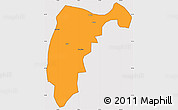 Political Simple Map of Changning, cropped outside