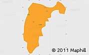 Political Simple Map of Changning, single color outside