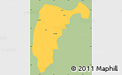 Savanna Style Simple Map of Changning, single color outside