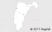 Silver Style Simple Map of Changning, cropped outside