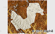 Shaded Relief 3D Map of Chuxiong, physical outside