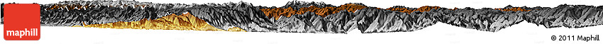 Physical Horizon Map of Chuxiong, desaturated