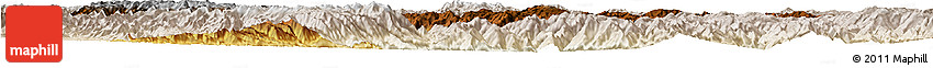 Physical Horizon Map of Chuxiong, lighten