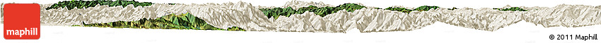 Satellite Horizon Map of Chuxiong, shaded relief outside Satellite Horizon Map of Chuxiong, shaded relief outside