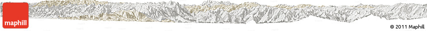 Shaded Relief Horizon Map of Chuxiong, lighten, semi-desaturated Shaded Relief Horizon Map of Chuxiong, lighten, semi-desaturated