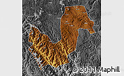 Physical Map of Chuxiong, desaturated