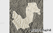 Shaded Relief Map of Chuxiong, darken
