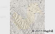 Shaded Relief Map of Chuxiong, semi-desaturated
