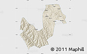 Shaded Relief Map of Chuxiong, single color outside
