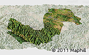 Satellite Panoramic Map of Chuxiong, lighten