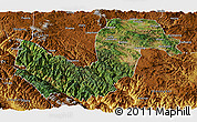Satellite Panoramic Map of Chuxiong, physical outside