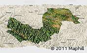 Satellite Panoramic Map of Chuxiong, shaded relief outside