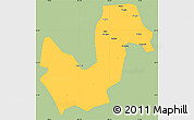 Savanna Style Simple Map of Chuxiong, single color outside