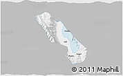 Gray 3D Map of Dali, single color outside