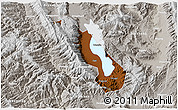 Physical 3D Map of Dali, lighten, semi-desaturated