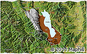 Physical 3D Map of Dali, satellite outside