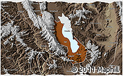Physical 3D Map of Dali, semi-desaturated