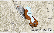 Physical 3D Map of Dali, shaded relief outside