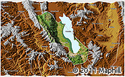 Satellite 3D Map of Dali, physical outside